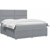  Boxspring krevet s madracem Svjetlosiva 160 x 200 cm Tkanina | shoptok.hr