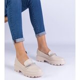 D/CEO marka niezdefiniowana Beige women's loafers decorated with rhinestones Talentino | shoptok.hr