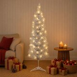  Umjetno vitko božićno drvce 150 cm 150 LED lampica Topla bijela Slike