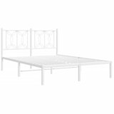  Metalni okvir za krevet s uzglavljem bijeli 140 x 190 cm | shoptok.hr