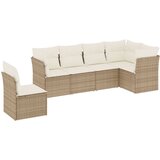  The Living Store Vrtna sedežna garnitura 6-delna z blazinami bež poli ratan - Vrtna Sedežna Garniture, (21455120) | Shoptok.si