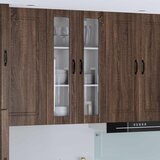  Zidni stakleni ormarić Lucca Smeđi hrast 60 x 31 x 100 cm | shoptok.hr