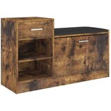  Klupa za cipele boja dimljenog hrasta 94 5 x 31 x 57 cm iverica | shoptok.hr