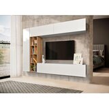Time dnevni regal, hrast sonoma, bela, visoki sijaj | Shoptok.si