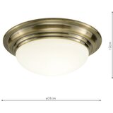  Där Lighting BAR5275 - Kupatilsko stropno svetlo BARCLAY 1xE27/60W/230V Ø 31 cm mesing | Eponuda.com