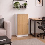 MID.YOU ARHIVSKA OMARA bela, medeni hrast | Shoptok.si