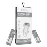 Auto punjač IDRAWER Dual USB Micro 3.1A bela