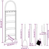  Komplet orodja za kamin 5 kosov 23x15x66 cm jeklo | Shoptok.si