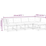  5-dijelni set vrtnih sofa s jastucima bijeli masivna borovina | shoptok.hr