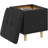  Otoman za pohranu s jastukom Crna 40 x 40 x 45 cm Umjetna koža | Eponuda.ba