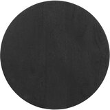  Pomoćni stol crni Ø50x40 cm Puno drvo Mango | Shoptok.si