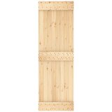  Klizna vrata 70 x 210 cm Čvrsta borovina (neobrađena) | shoptok.hr