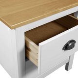 vidaXL Nočna omarica Hill bela 46x35x49,5 cm trdna borovina, (20623819) | Shoptok.si