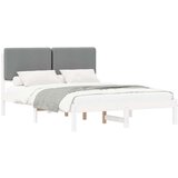  Krevetni okvir s tapiciranim uzglavljem Svijetlo siva | shoptok.hr