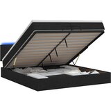  od pjene s madracem i LED-om Crna 200 x 200 cm Tkanina | shoptok.hr