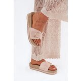 Boto Women's Platform Sandals With Golden Buckle Beige Selira | ePonuda.com