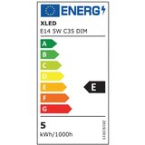 Xled E14 5W C35 Filament Sijalica dimabilna,2700K,220V,600Lm,35*98mm,Ra≥80 PF≥0.5 Clear | Eponuda.com
