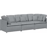  Modularna sofa s jastucima, tkanina, svijetlo siva | Shoptok.si