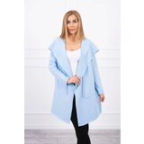 Kesi marka niezdefiniowana Cape with a loose hood azure