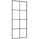  Klizna vrata s priborom 90 x 205 cm od ESG stakla i aluminija | shoptok.hr