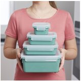 Tefal N1031010 MSEAL COLOR set škatel za hrano, 4 kosi, zelena | Shoptok.si