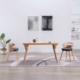  Blagovaonske stolice 2 kom crne savijeno drvo i umjetna koža | shoptok.hr