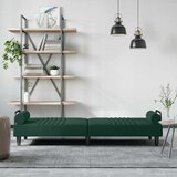  Kauč na razvlačenje s naslonima za ruke tamnozeleni baršunasti | shoptok.hr