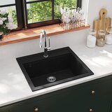 The Living Store Enojno kuhinjsko pomivalno korito iz granita črno - Kuhinjsko Korito, (21751081) | Shoptok.si