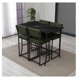 Hanah home Set barskih stolova i stolica, 110x70x92 cm, 5 delova, Zelena | Eponuda.ba