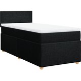  Krevet s oprugama i madracem crni 100 x 200 cm od tkanine | shoptok.hr