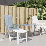 Maison Chic Ležalnik - Sončna ležalnik bela plastika, (22042675) | Shoptok.si