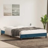  Okvir kreveta bez madraca tamnoplavi 160x220 cm baršun | shoptok.hr