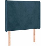  Uzglavlje s ušima tamnoplavo 93x16x118/128 cm baršunasto | shoptok.hr