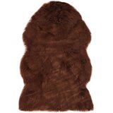 vidaXL Preproga 60x90 cm umetna ovčja koža rjava | Shoptok.si