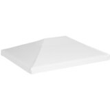 vidaXL Streha za paviljon 270 g/m² 4x3 m bela Cene