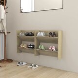 vidaXL Stenska omara za čevlje 2 kosa sonoma hrast 60x18x60 cm | Shoptok.si