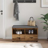  Klupa za hodnik s jastukom s policom Staro drvo 80 x 38 x 46 cm | Eponuda.ba
