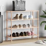  Stalak za cipele s 4 razine od masivne jelovine | shoptok.hr