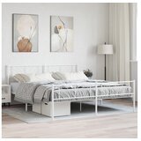 vidaXL Metalni okvir kreveta uzglavlje i podnožje bijeli 183x213 cm Cijene