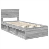  Krevetna konstrukcija s uzglavljem Siva Sonoma 75 x 190 cm | shoptok.hr