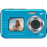 INF 4K Vodoodporni Digitalni Fotoaparat z Dvojnim Zaslonom za Selfije Blue, (5000071117) | Shoptok.si