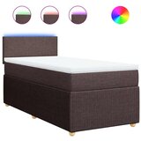  Krevet s oprugama i madracem tamnosmeđi 80x200 cm od tkanine | shoptok.hr
