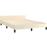  Okvir za krevet s uzglavljem krem 140x190 cm od umjetne kože - Krema 140 x 190 cm gumbi | shoptok.hr