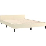 Posteljni okvir z vzglavjem krem 140x190 cm umetno usnje, (20907389) | Shoptok.si