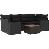  7-dijelni set vrtnih sofa od poliratana s jastucima crni | shoptok.hr