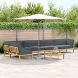  Set sofe s jastukom 6 pcs Antracit Čvrsto drvo akacije | Eponuda.com