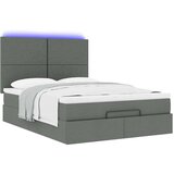 vidaXL otomanski krevet s madracem i led tamnosivi 140x190 cm tkanine | shoptok.hr