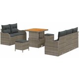  Vrtna sedežna garnitura z blazino s shranjevanjem 8 pcs Siva, (5000134865) | Shoptok.si