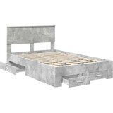  Konstrukcija postelje z vzglavjem Betonsko siva 120 x 200 cm, (5000103690) | Shoptok.si