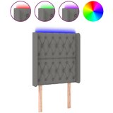  LED uzglavlje tamnosivo 83 x 16 x 118/128 cm od tkanine | shoptok.hr